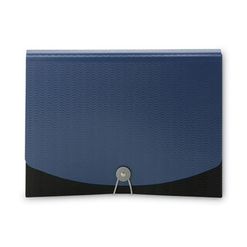 Smead® 12-pocket Poly Expanding File, 0.88" Expansion, 12 Sections, 1-6-cut Tab, Letter Size, Black-blue freeshipping - TVN Wholesale